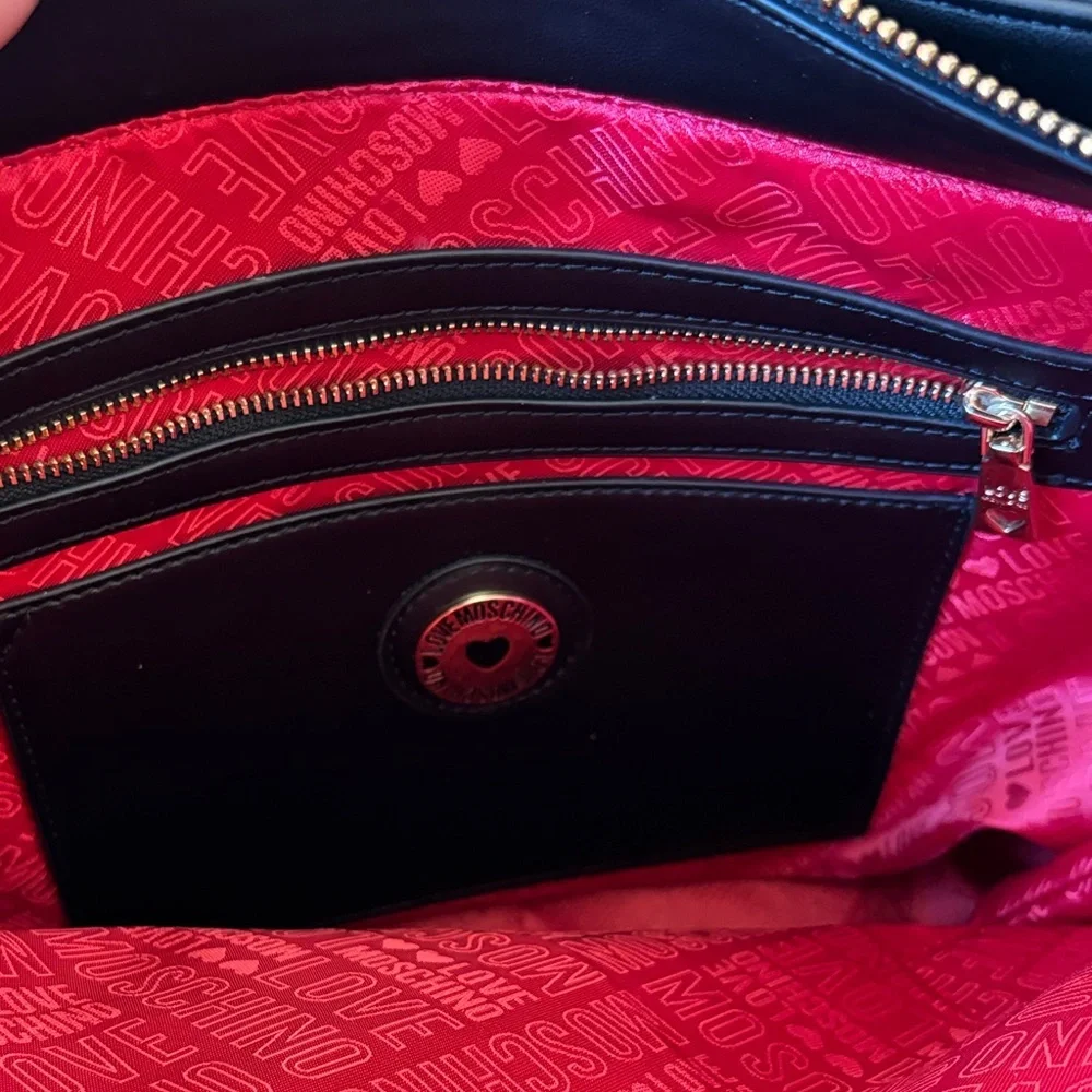 Love Moschino Black Embossed Shoulder Bag - Picture 10 of 16